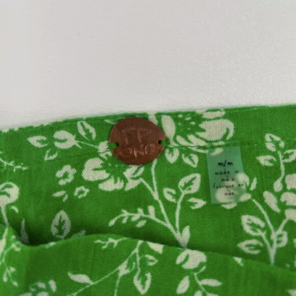 Free People Suri Convertible Skirt FP One Green Floral Print Smocked Tie - Picture 6 of 8
